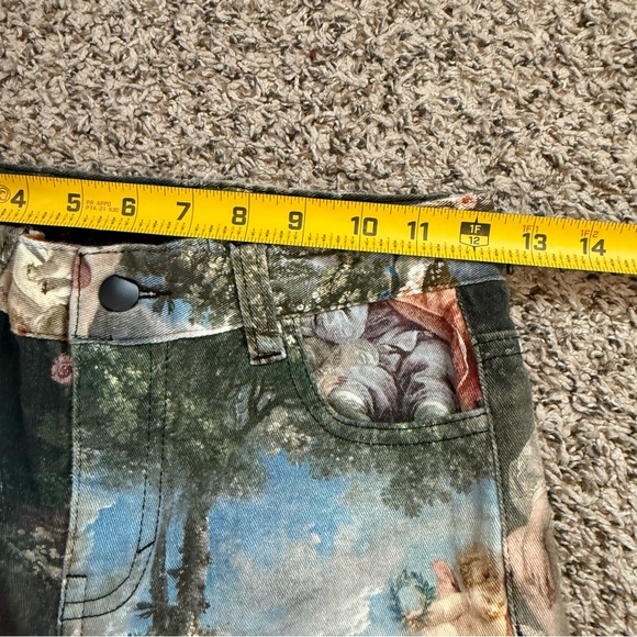 DOLLS KILL Current Mood DaVinci Inspired Skinny Pants Women’s Size Small - Picture 12 of 15